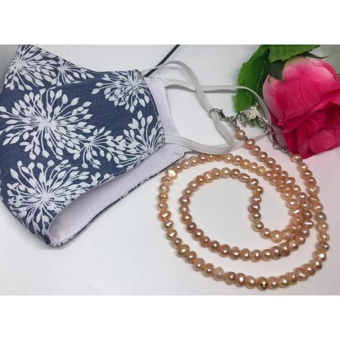 Tali Strap Pengait Masker Mutiara Air Tawar Asli PG