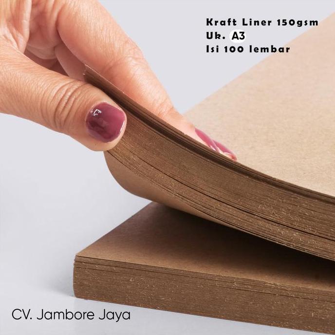VERBANDAA - KERTAS KRAFT / KRAFT LINER COKLAT KARTON 150 GSM / 150 GRAM A3