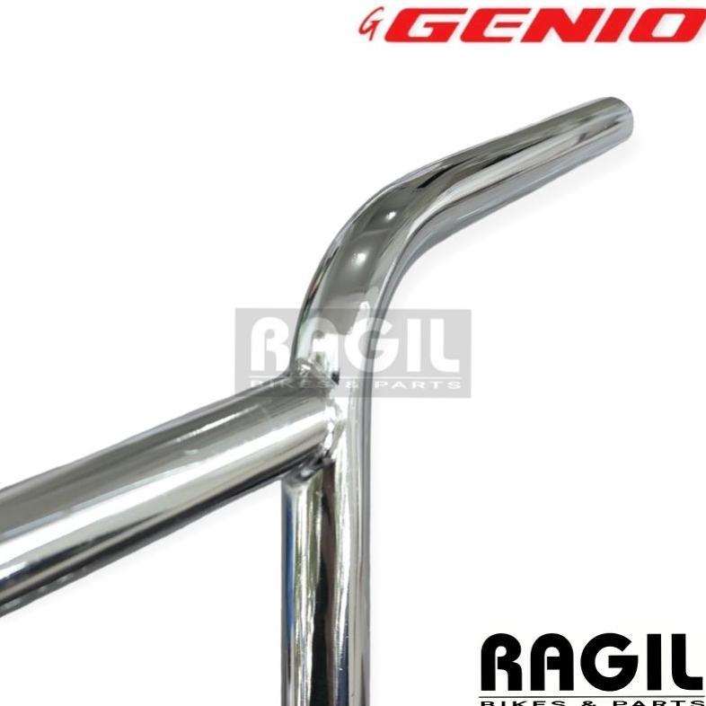ELVIQUE STANG SEPEDA BMX GENIO BY UNITED 22.2 BESI KROM CHROME STIR FEDERAL MINION HANDLEBAR ORIGINA