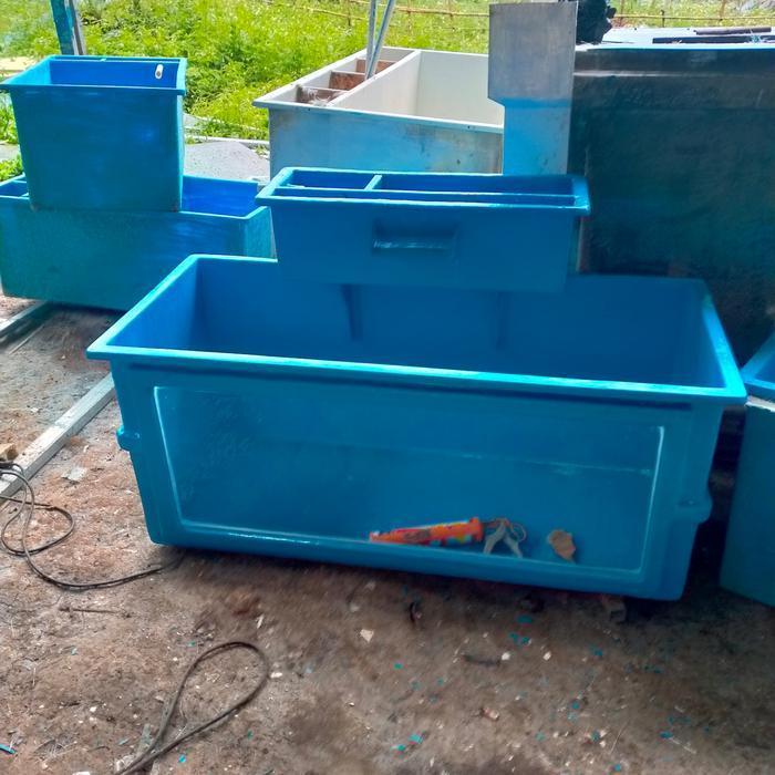 haikal kolam ikan fiber gelas combinasi kaca + waterfall