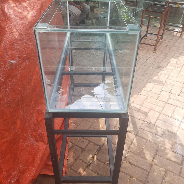 Aquarium 120x40x40 Full 8mm + Rak Besi Hollo