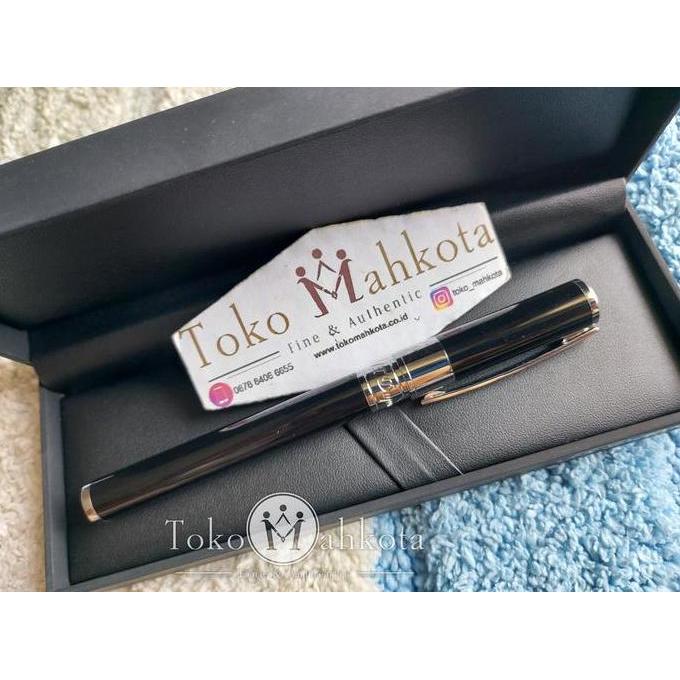 Sign Pen / Rollerball Pen St Dupont D-Initial Black Chrome 262201