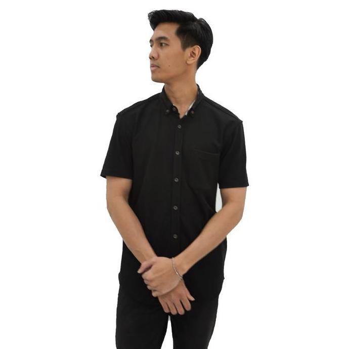 Poshboy Kemeja Berlin Black - Kemeja Lengan Pendek Terbaru 