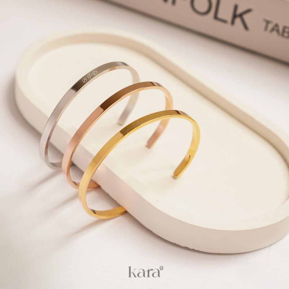 Kara - Classic Bangle Custom Nama | Engravable Bangle