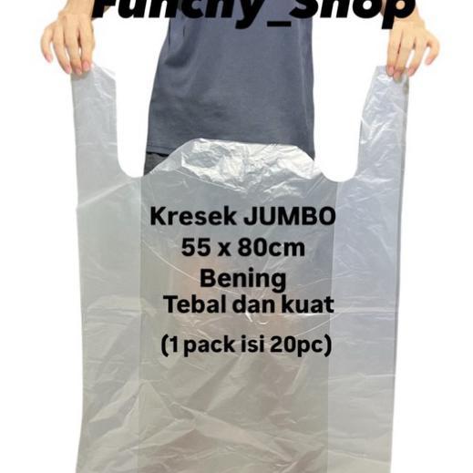 Kantong Kresek Besar Jumbo Bening 55 X 80 - Kresek Sampah Plastik Laundry Serbaguna