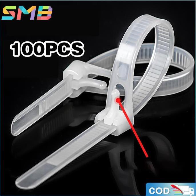 OTNEUDA 100 PcsReusable Cable Ties-Releasable Kabel Tis-Kabel Ties Reusable-Nylon Cable Tie Reusable