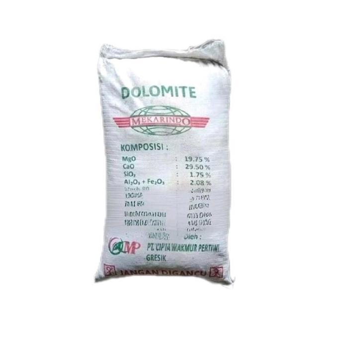 Kapur Pertanian Dolomit 50 Kg -karung Kapur dolomit Repack kapur tanaman tambak ikan udang Pupuk Dol