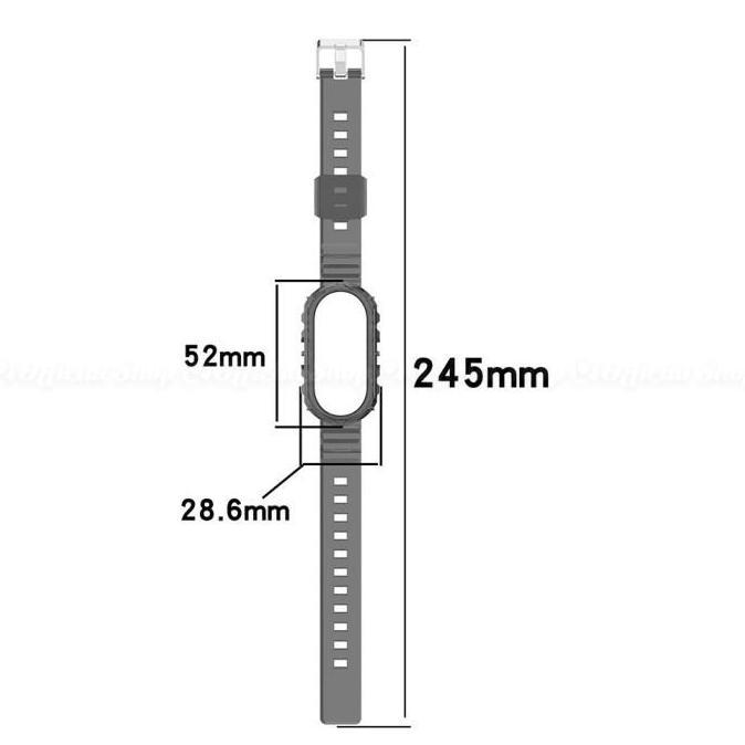 Armor 2in1 Rubber Strap Band8 w/ Bumper Case Cover for Xiao Mi Band 8