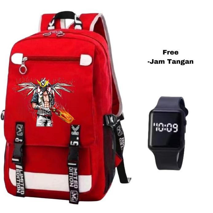 BagsStar-tas karakter FF-tas sekolah karakter FF-tas ransel gaming FF-tas anak Free Fire-tas ransel 