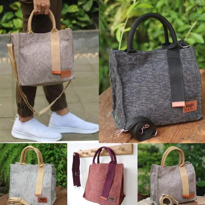 Tas Jogja Sling Bag Kanvas Goni Handbag Premium Sling Bag Tas Bahu Asli Jogja / Tas Tenteng Slempang