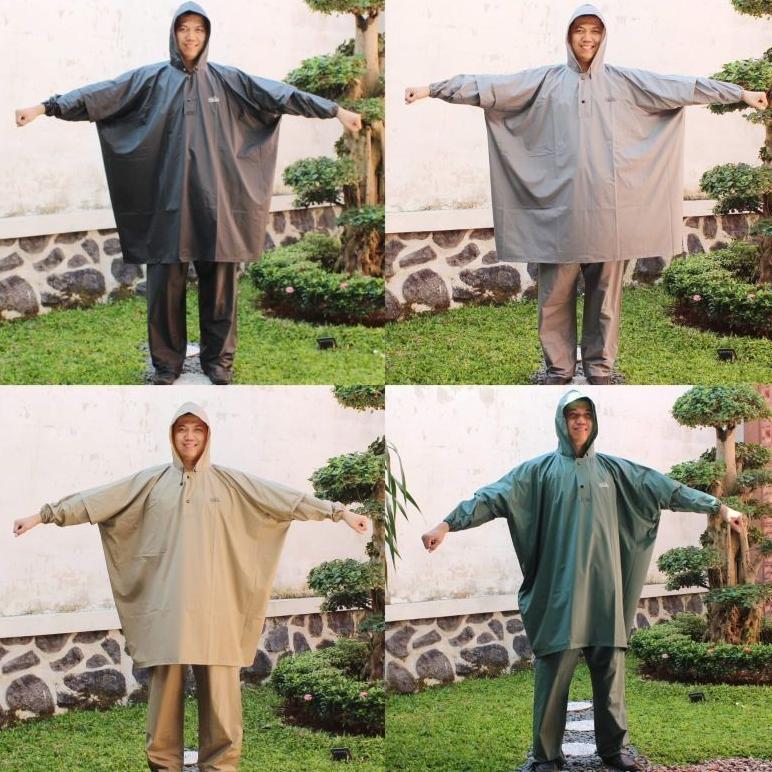 Gratis Ongkir Elmondo 718 Jas Hujan Ponco Celana Jumbo - Jas Hujan Setelan Tebal Elmondo