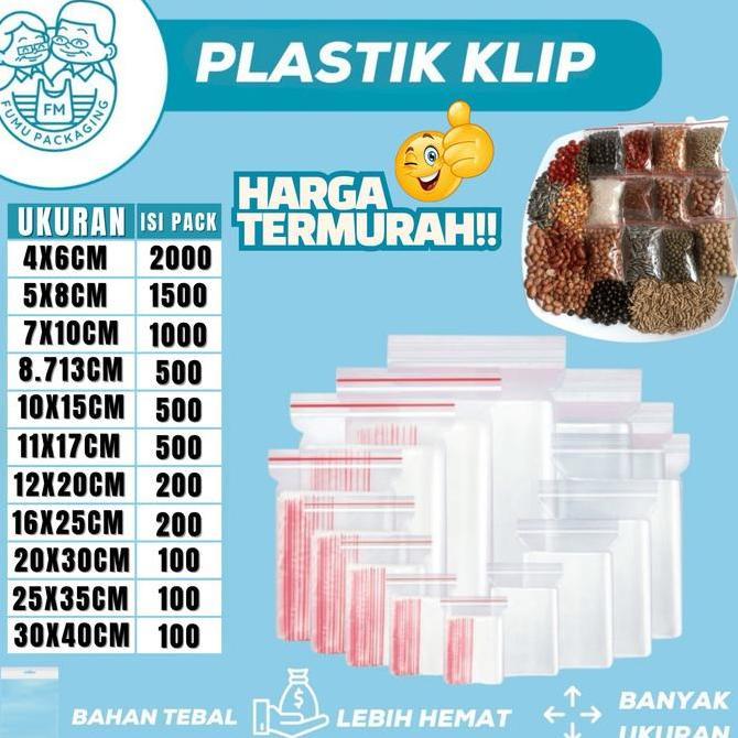 Plastik Klip Bening Ziplo Plastik Paing Makanan Ketebalan 40 Micron