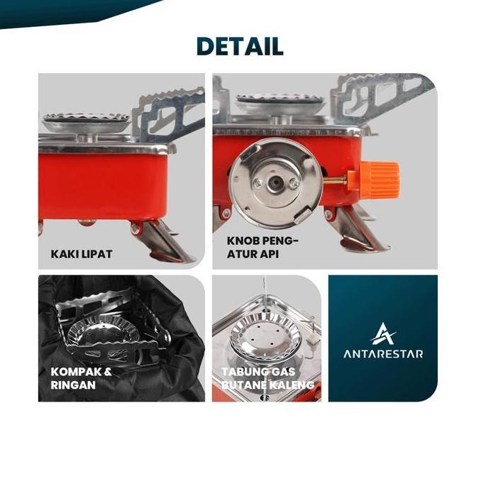 Kompor Mini Portable Camping Outdoor Kompor Gas Kecil untuk Perjalanan