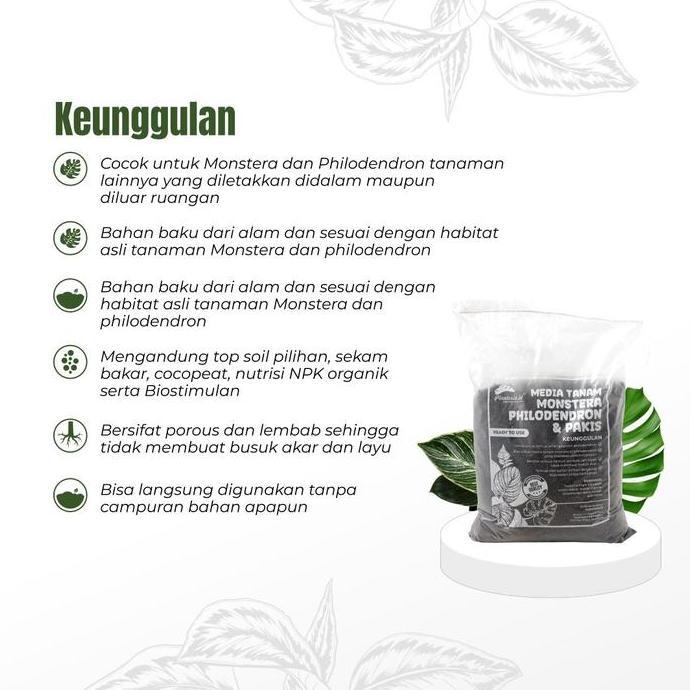 Giardino- Media Monstera Tanam Media Tanam Organic Monstera 2 Kilogram