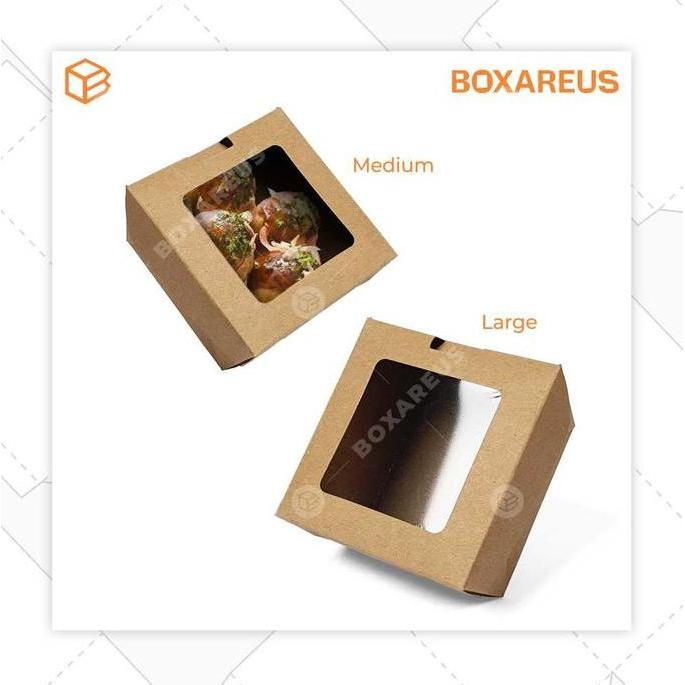 Posizioni- Box Burger Lunch Box Packaging Kotak Makanan Dus Dimsum Takoyaki | Fp Burger Large