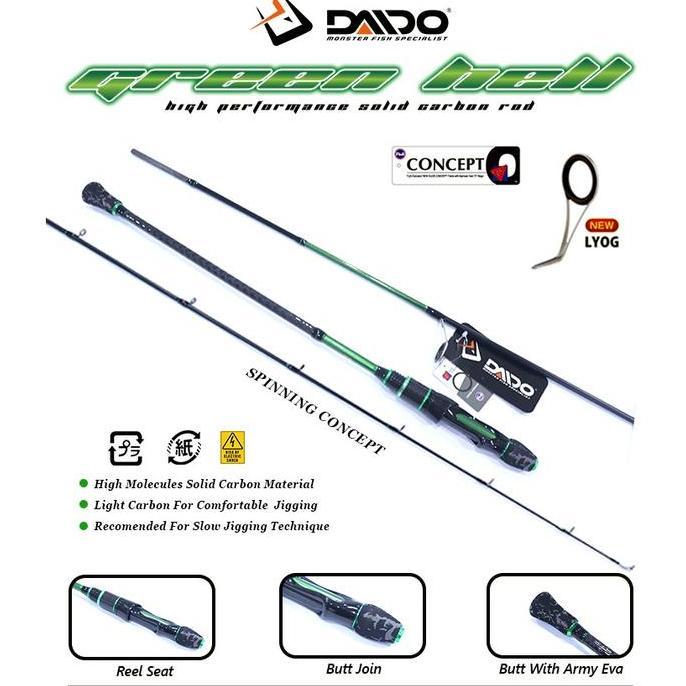 Jaaminkwalitas- Joran Daido Green Hell Slow Jging Series Pe1.5 Pe Pe3