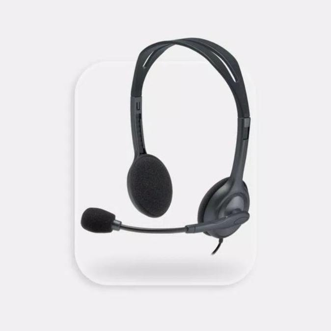 Cod,Bisa- Logitech Stereo Headset H111 - H111 Koneksi Jack Audio - Logitech H111 - H111 Logitech