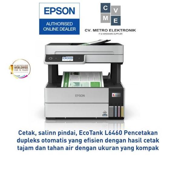 Printer Epson L6460 L 6460 L-6460 All in One F4 ADF Wifi Pigment duplex Garansi Resmi