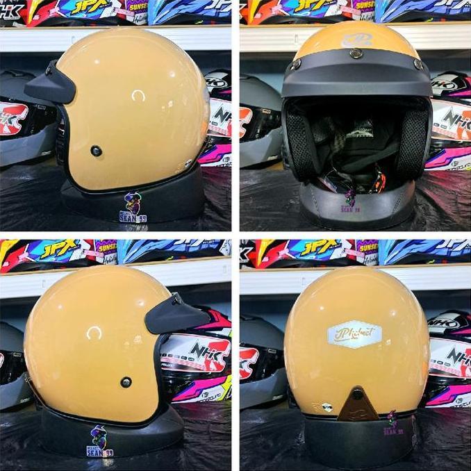 HELM JPX JP RETRO NEW BIGIE SOLID HALF FACE