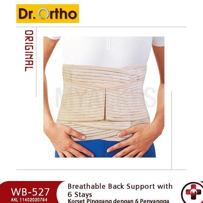Kirimcepatgan- Dr. Ortho Korset Pinggang Lumbar Support Wb-57 Dengan 6 Penyangga Bahan Bernapas Dan 