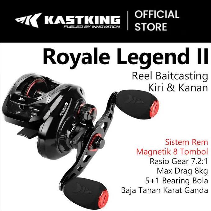 Jaaminkwalitas- Kastking Reel+Joran Pancing 1 Set=Joran 1.8M 1.9M + Baitcasting Reel Umpan Joran Bai