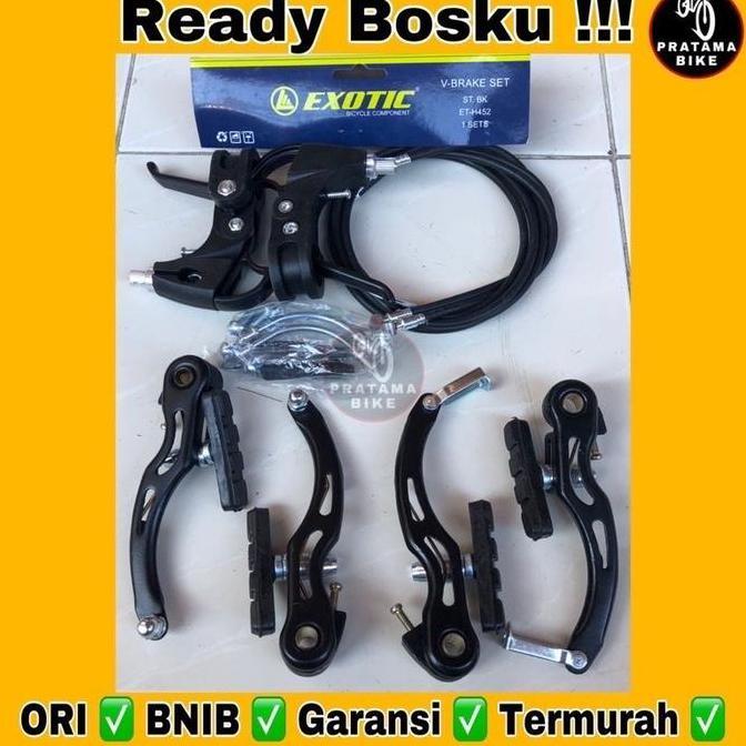 Promo Rem Sepeda Set Rem Sepeda V Brake BMX MTB Gunung Lipat Folding EXOTIC UNICYCLE PVC Murah Termu