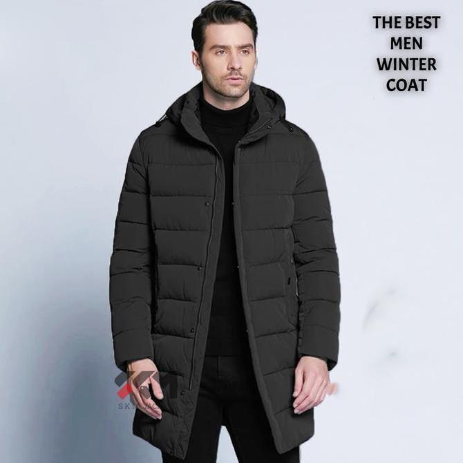 Uomo- Jaket Winter Jubah Long Coat Pria