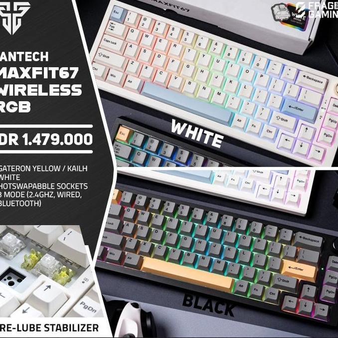 Lengkapjaminan- Fantech Maxfit67 / Maxfit 67 Wireless Mechanical Keyboard Rgb