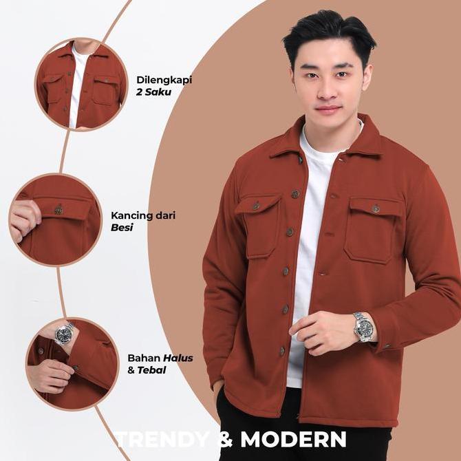 Uomo- Broguy Jaket Trucker Pria Casual Outfit Distro