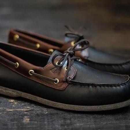 Sepatu Pria Sperry Topsider Black Amaretto Original