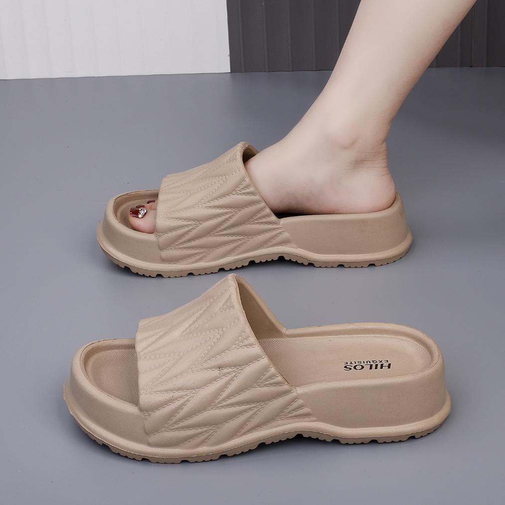 Grade Ori Sandal Wanita Slip On Karet Jelly Kekinian, Anti - Slip, Size 36 - 41, Cod