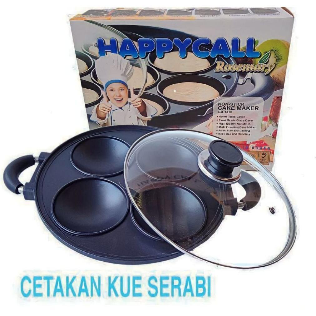 Cetakan Kue Serabi 4 Lubang Anti Lengket Teflon Diskon