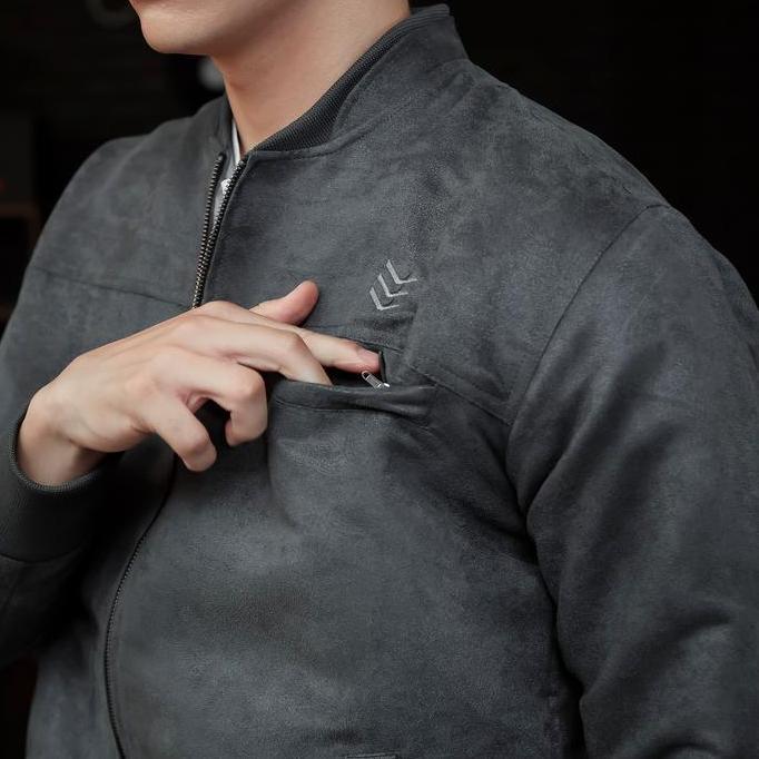 Uomo- Delibra Jaket Suede Grey Old