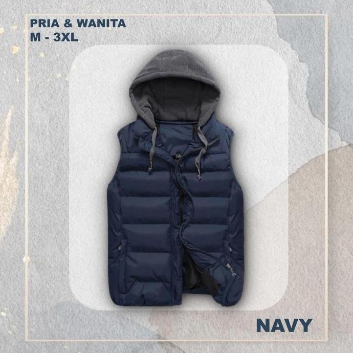 Uomo- Jaket Rompi Pria Wanita Premium