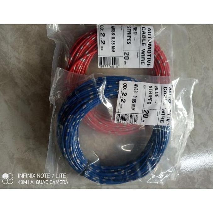 Mbayemseller - kabel bintik engkel serabut kabel bodi motor tembaga 0,85mm/ 20 m/10 m motor mobil