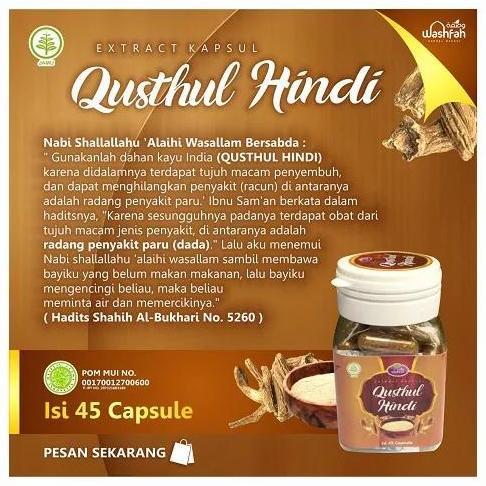 Zerox- Washfah Qusthul Hindi Kapsul Qustul Hindi 45 Kapsul