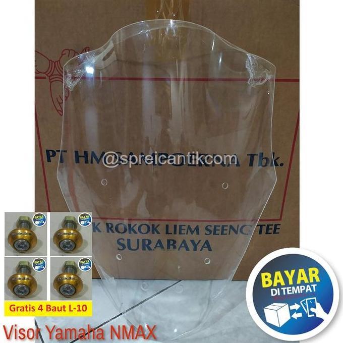 VISOR WINDSHIELD VARIASI YAMAHA NMAX OLD LAMA 2015 2016 2017 2018 2019 BAHAN ACRYLIC AKRILIK TINGGI 