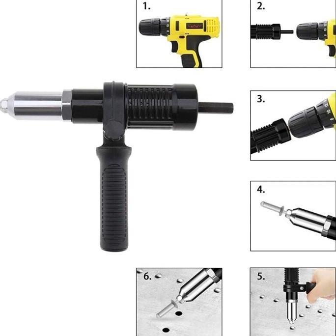 Bullone- Tang Ripet Bor Listrik Adapter Tang Rivet Adaptor Rivet Gun