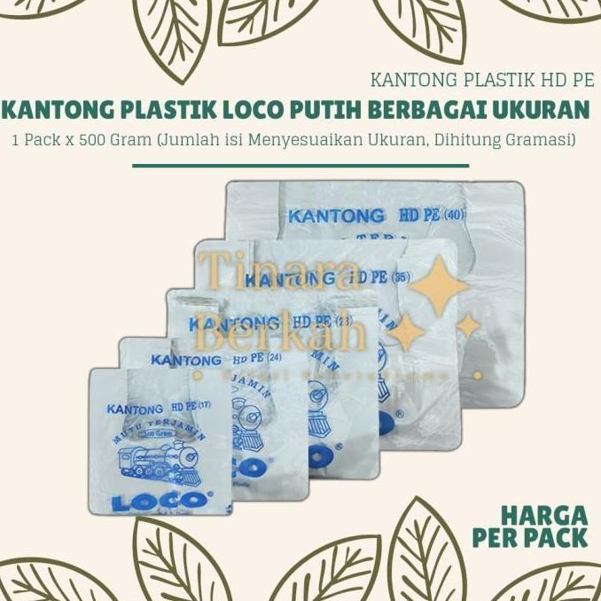 Langsungpas- Kantong Plastik Kresek Loco Putih Tebal Ukuran 40 Packing Uk 40 X 60