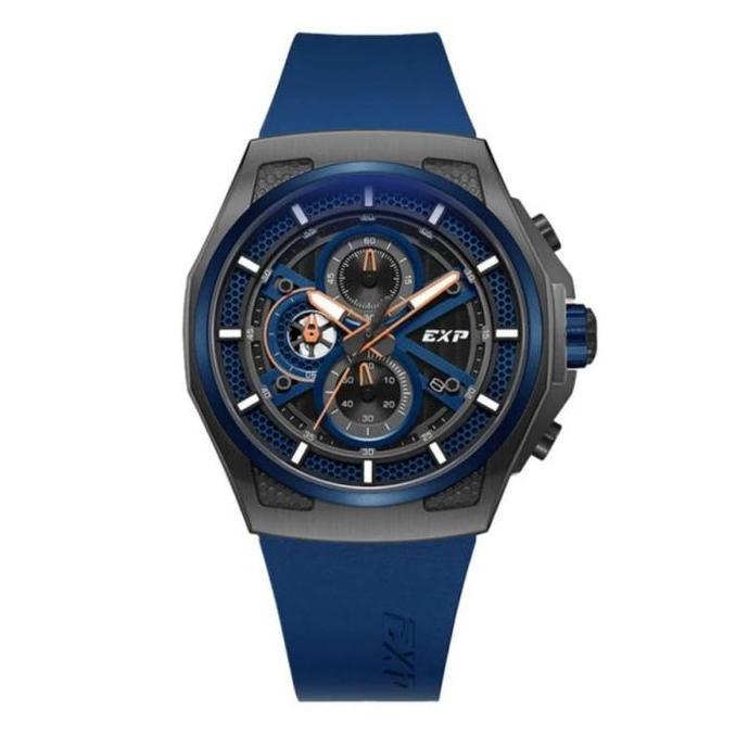 JAM TANGAN PRIA EXPEDITION E6842 E 6842 BLACK BLUE ORIGINAL