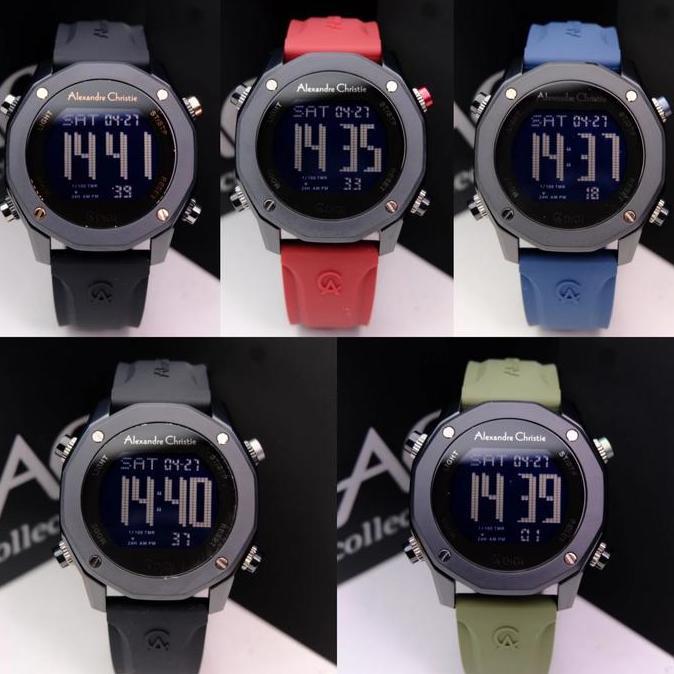 JAM TANGAN PRIA ALEXANDRE CHRISTIE AC9377 AC 9377 BLACK YELLOW