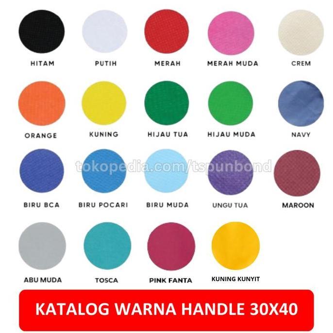 Langsungpas- Tas Promosi Spunbond Handle Ukuran 30X40 Lusinan - Warna Biru Muda Goodie Kantong