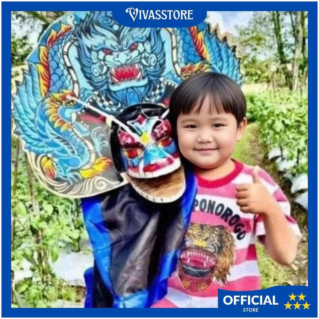Kostum Jaranan Barong Reog Anak Lengkap | Topeng Reog Ponorogo Mini | Kostum Pentas Sekolah GP