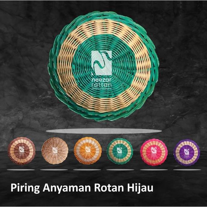 Neezar Rattan Piring Rotan Vernis Premium Anyaman Lidi Alami Sangat Kuat Kualitas Terbaik Asli Cireb