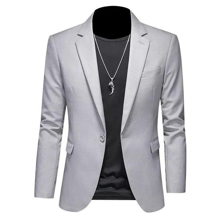 Original Jas/Blazer Pria/Jas Semi Formal Slimfit/Saku Tanpa Tutup/Warna Silver-Moca-Ungu-Hijau-Maron