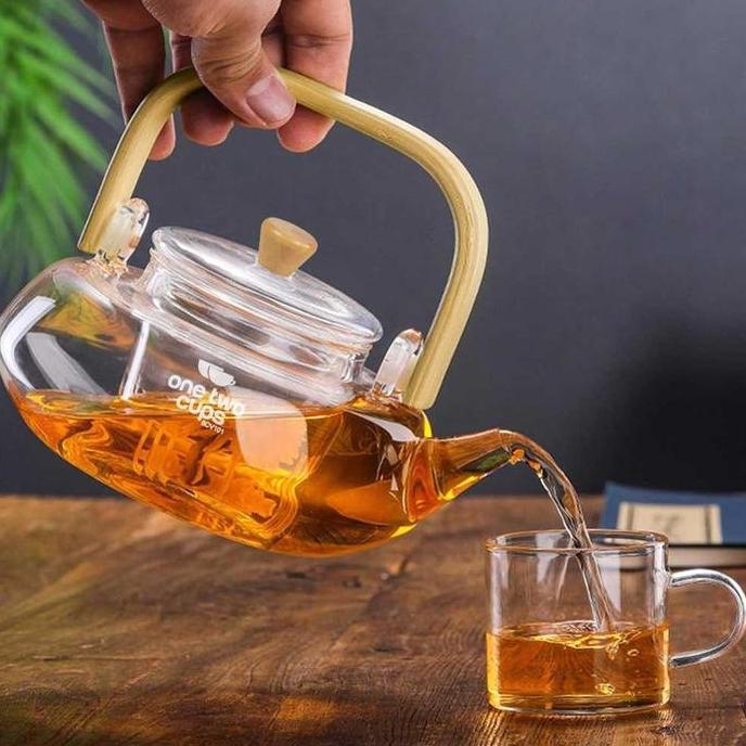 SPLENDENS Teko Pitcher Teapot Glass Japanese Style Tahan Panas Api One Two Cups / Poci Teh jepang Tr