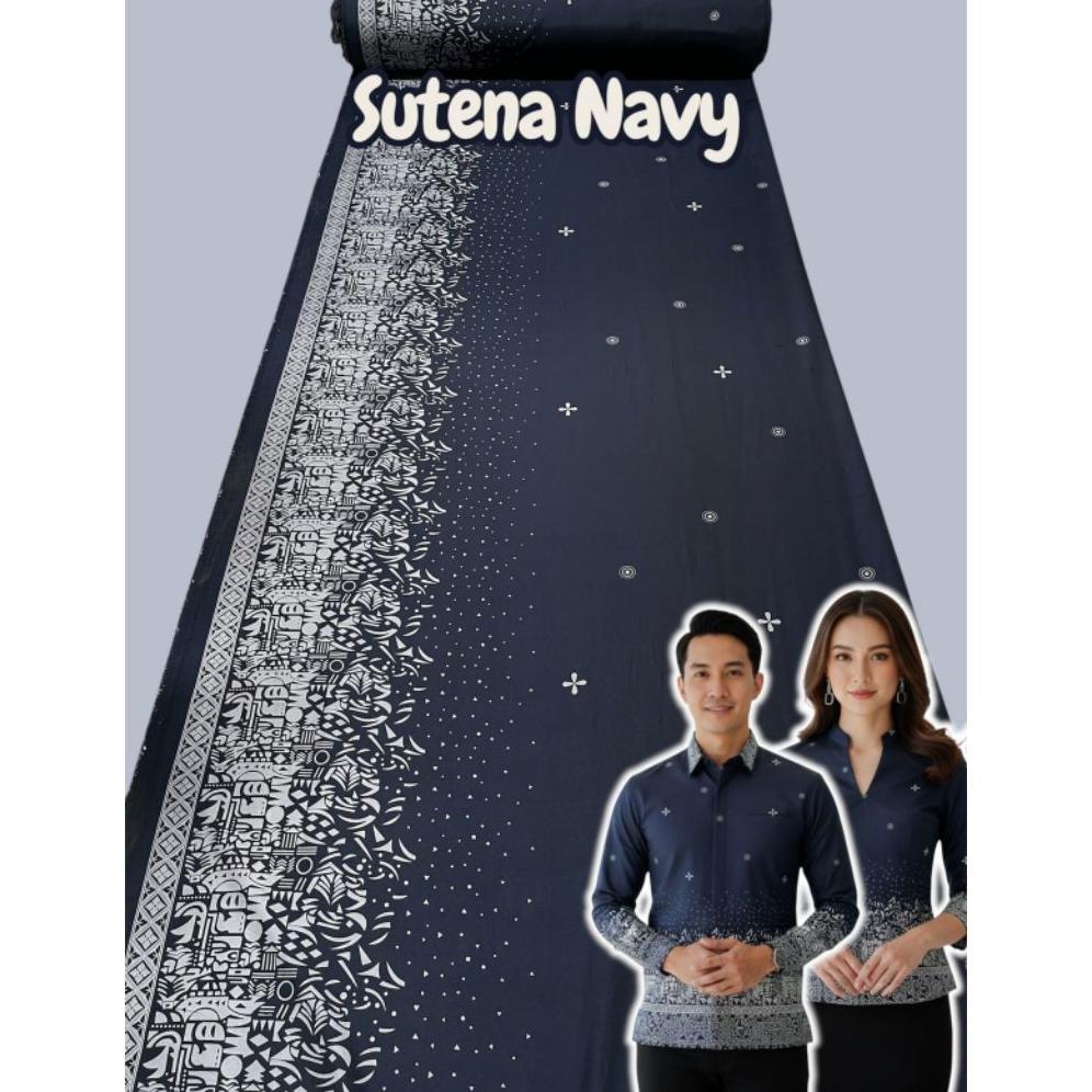 Limited New Stock Ready Kain Batik Warna Biru // Navy // Denim // Toska Harga Permeter Lebar 115Cm