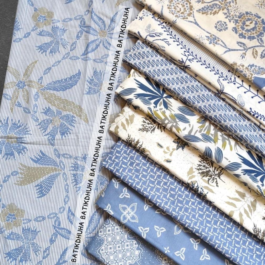Berkualitas Kain Batik Warna Denim Indigo Trr Soft Denim 2X1Meter