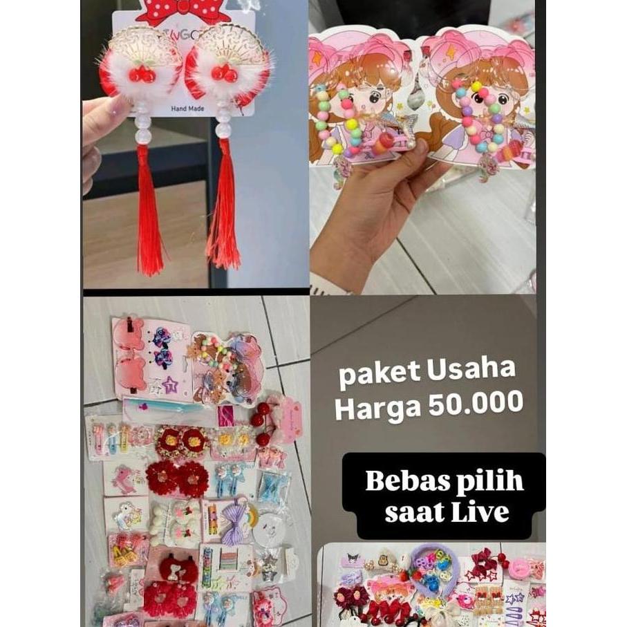 MIN D PAKET USAHA KHUSUS LIVE / PAKET USAHA JEPITAN ANAK AKSESORIS / JEPITAN RAMBU DLL
