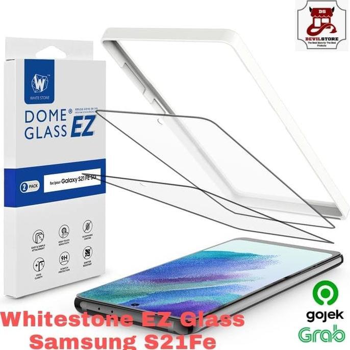 Whitesone EZ Premium Tempered Glass Samsung S21 FE Glass S21FE Ori
